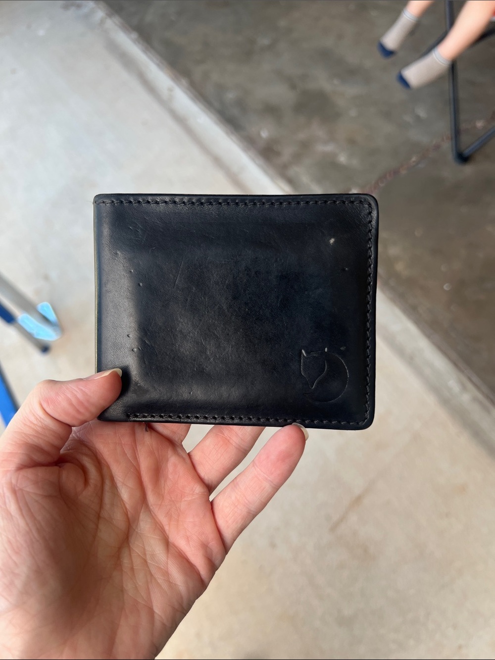 Fjallraven black leather wallet
